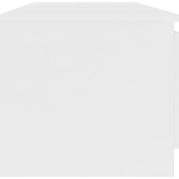 Meuble TV Blanc 140x40x35,5 cm Bois d'ingenierie