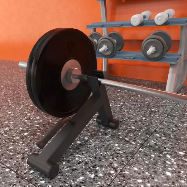 Mini Deadlift pour haltères olympiques - cric d'haltères avec poignée antidérapante - charge max. 200 Kg - acier noir