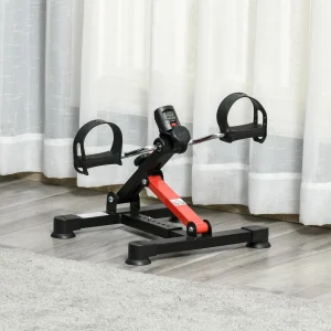 Mini vélo d'appartement mini bike résistance hauteur longueur réglable écran LCD multifonction rouge noir