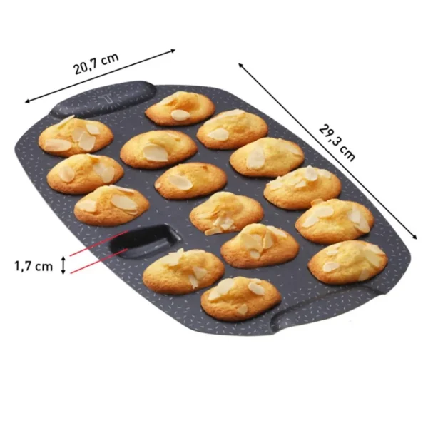 Moule à mini madeleines aluminium recyclé PERFECTBAKE mini