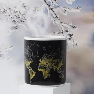 Mug Thermoréactif XXL Carte 80cl Noir