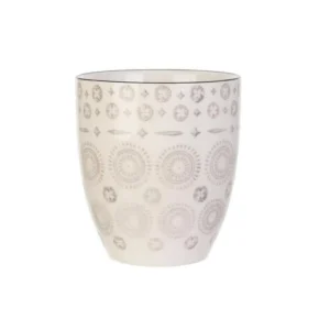 4 Mugs design ethnique Mirage - 250 ml - Blanc