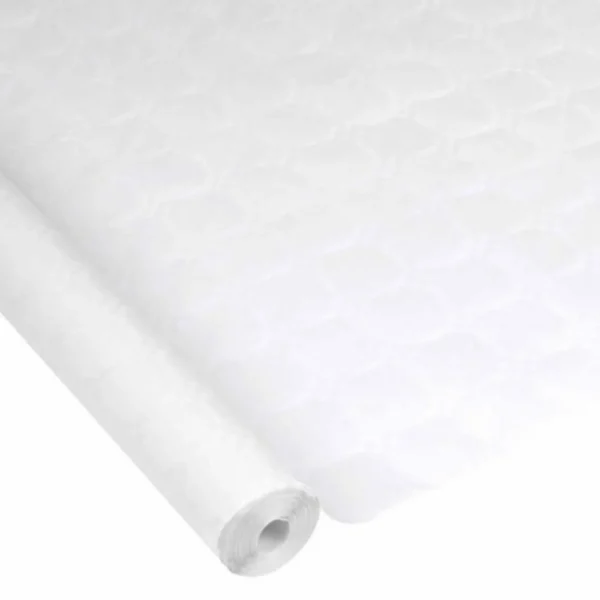 Nappe Papier Damassée 1,18x50m Blanc