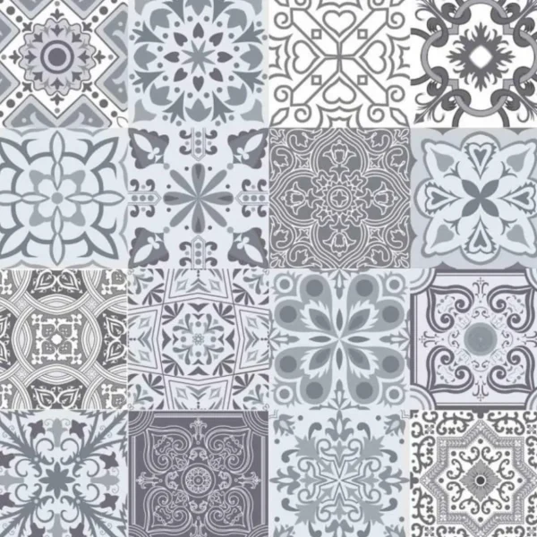 Nappe Ronde Toile Cirée Persane 160cm Gris