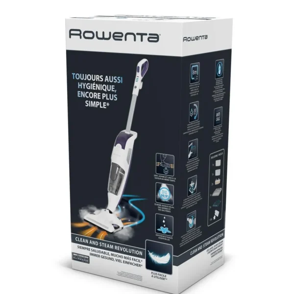 Nettoyeur vapeur aspirateur 2en1 1500w blanc/violet - ry7731wh