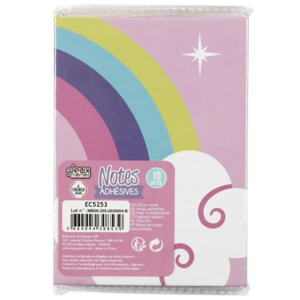 Notes Adhésives Licorne 11cm Rose