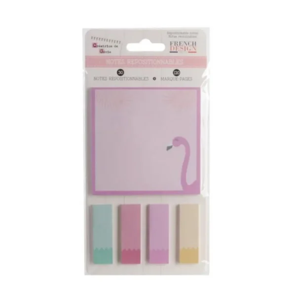 Notes Repositionnables Flamant 20cm Multicolore