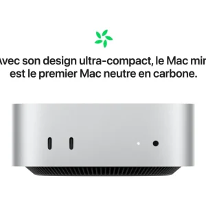 Ordinateur Apple Mini M4 16Go RAM 512Go CPU 10 GPU 10