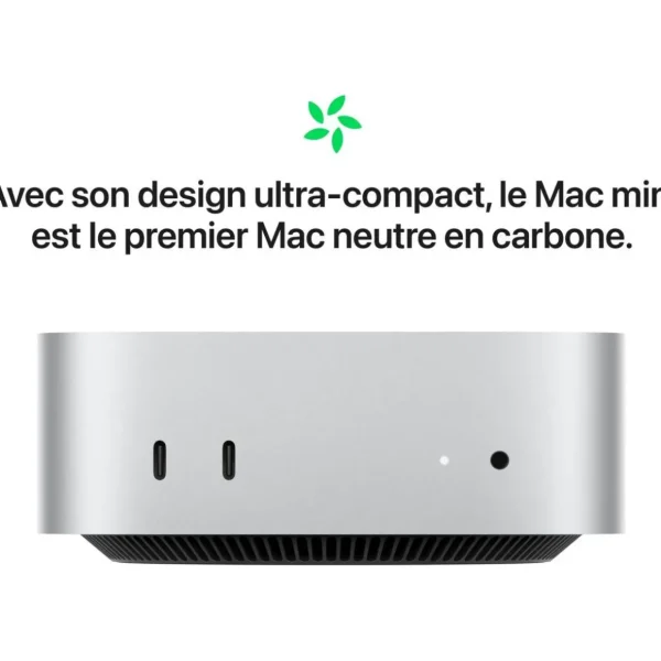 Ordinateur Apple Mini M4 16Go RAM 512Go CPU 10 GPU 10