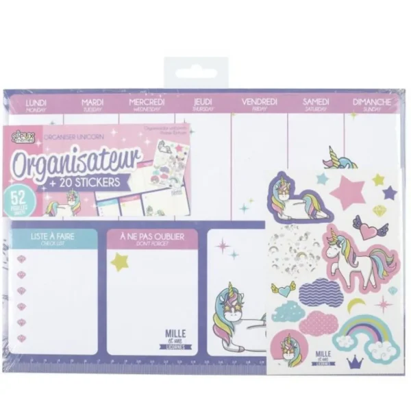 Organisateur de Bureau Licorne 29cm Violet