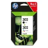 302 Pack de 2 Cartouches d'encre Noir et Trois Couleurs Authentiques (X4D37AE)