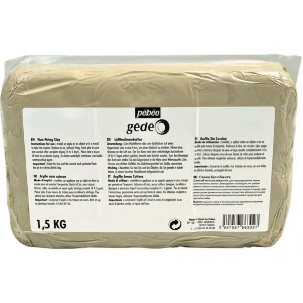 Pain d'argile sans cuisson - Blanc - 1,5 kg