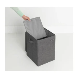 Panier à linge empilable noir 35 litres