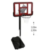 Panier de Basketball sur Pied Mobile King Deluxe Hauteur Réglable de 2,30m à 3,05m