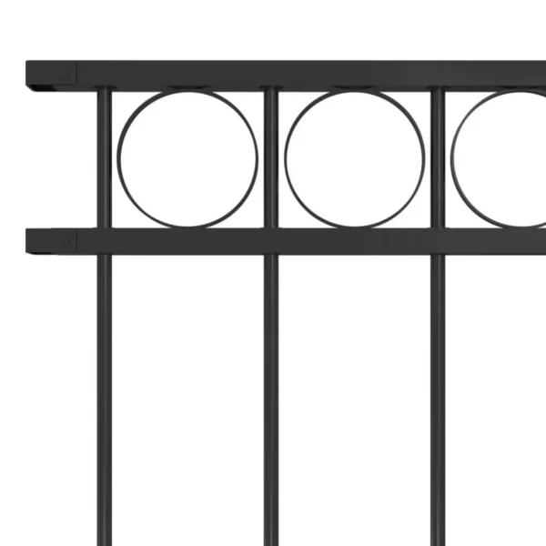 Panneau de cloture Acier 1,7x1 m Noir