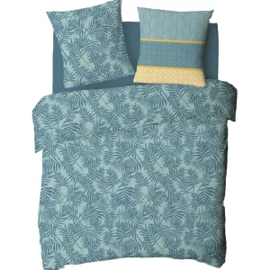 Parure de lit 2 personnes en coton 57 fils imprimé vert