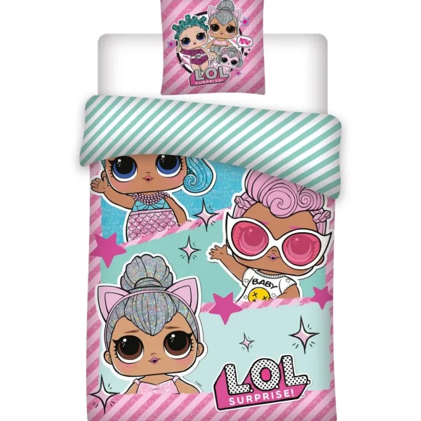 Parure housse de couette enfant en coton bio LOL