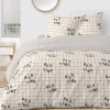 Parure housse de couette en polycoton 49 fils imprimé JOY