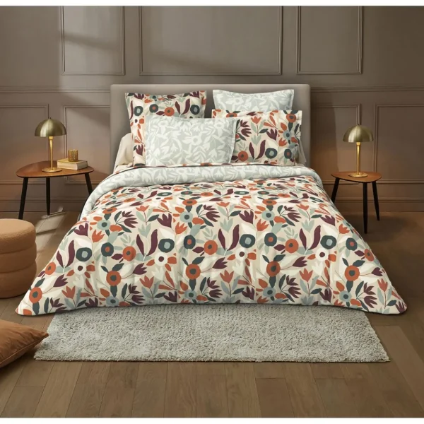 Parure housse de couette en microfibre recyclée GILBA