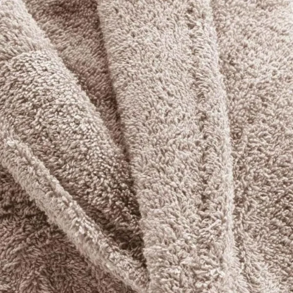 Peignoir Col Châle en Coton Tendresse Taupe