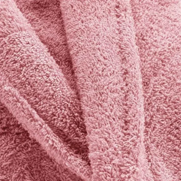 Peignoir Col Châle en Coton Tendresse Bois de Rose