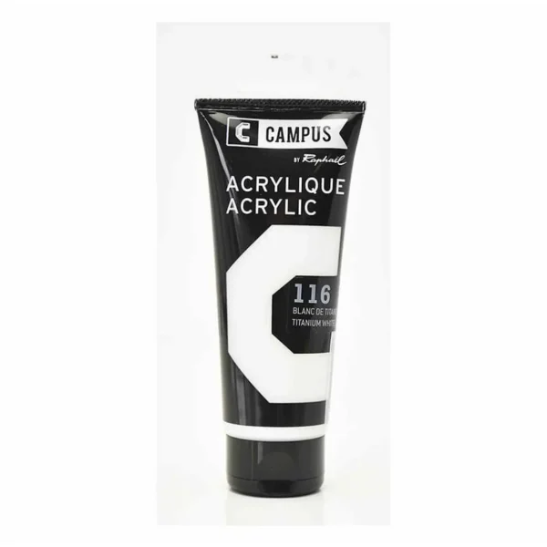 Peinture acrylique 100 ml - Blanc de titane n°116