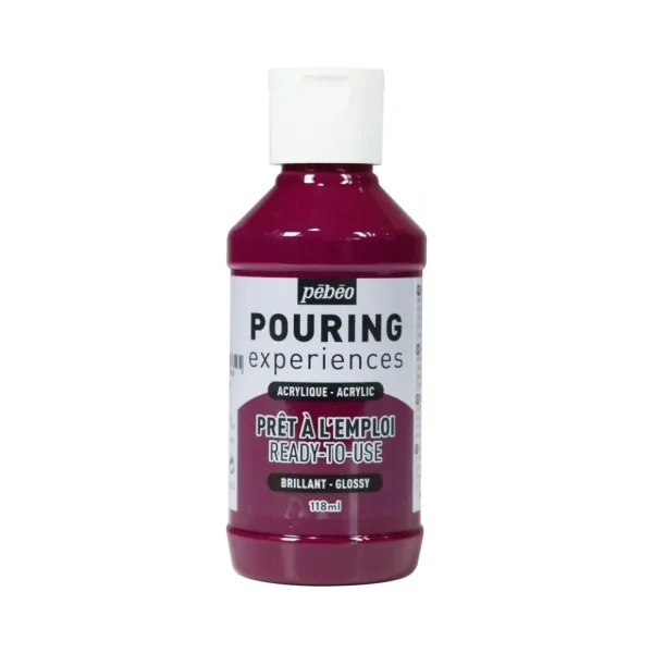 Peinture pouring acrylique brillante - Magenta - 118 ml