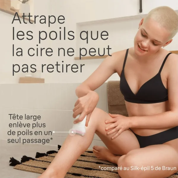 Épilateur silk épil 7-030 - Blanc et rose