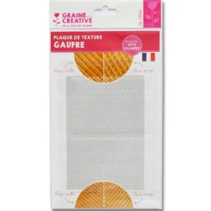 Plaque de texture pour pâte polymère - gaufre