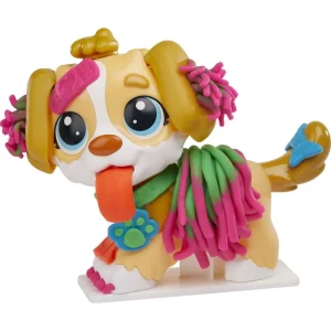 Play-Doh Coffret, Le cabinet vétérinaire avec chien, mallette, avec 5 pots de pate à modeler