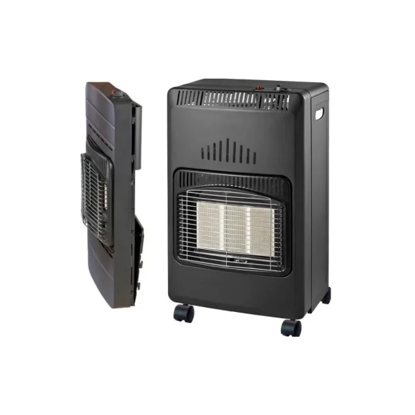 Poele à gaz Infrarouge 4200W Novakit Piezo Volume 120 m³ + Tuyau gaz vissable + détendeur butane