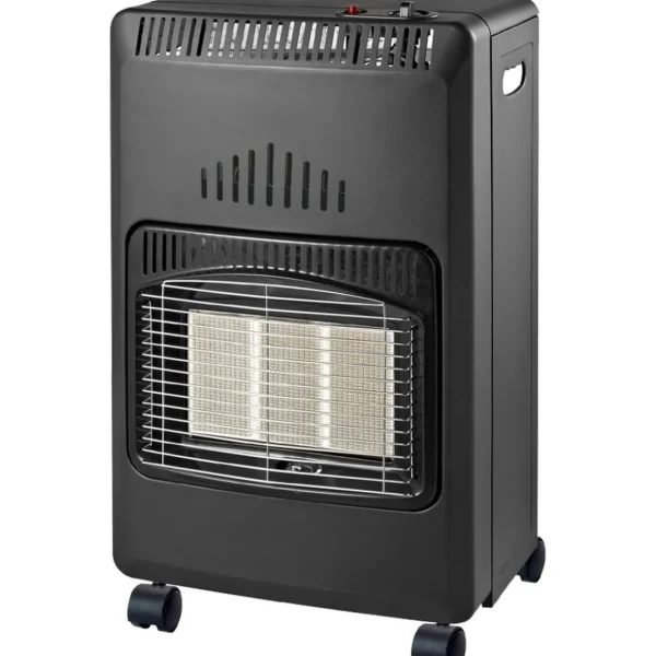 Poele à gaz Infrarouge 4200W Novakit Piezo Volume 120 m³ + Tuyau gaz vissable + détendeur butane