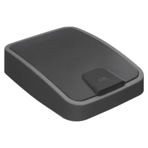 Poubelle de Cuisine 2 Ouvertures 25L Gris & Noir