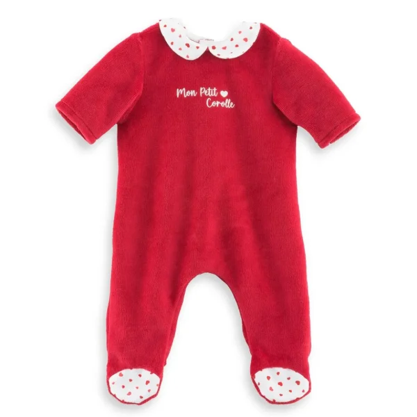 Pyjama Pétales de Cœurs pour poupon 30 cm
