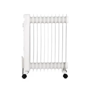 Radiateur électrique bain d'huile 2500W OCEANIC - 3 puissances - 11 éléments - Blanc - Mobile
