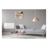 Radiateur électrique fixe a inertie seche céramique 1500W OCEANIC Rubis - Façade verre - Blanc - NF