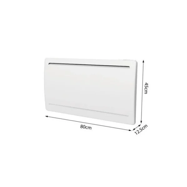 Radiateur électrique fixe a inertie seche céramique 1500W OCEANIC Rubis - Design galbé - Blanc - NF