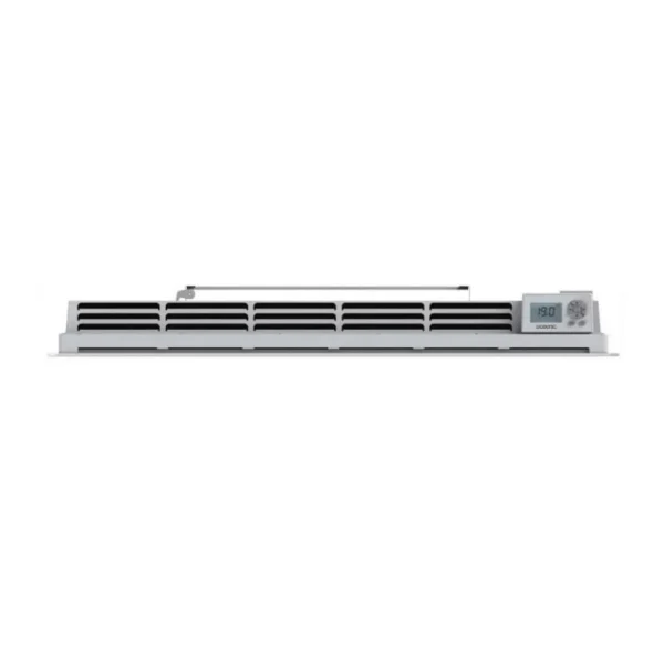 Radiateur électrique fixe a inertie seche céramique 2000W OCEANIC Rubis - Façade verre - Blanc - NF