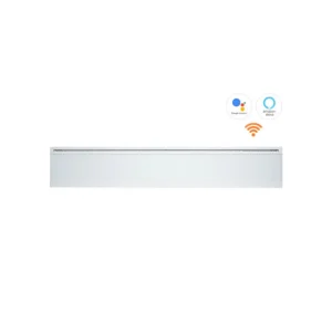 Radiateur électrique long ADAX Connecté en Verre trempé - Blanc - 1000 W - 1380x210x91mm - IVER L 1