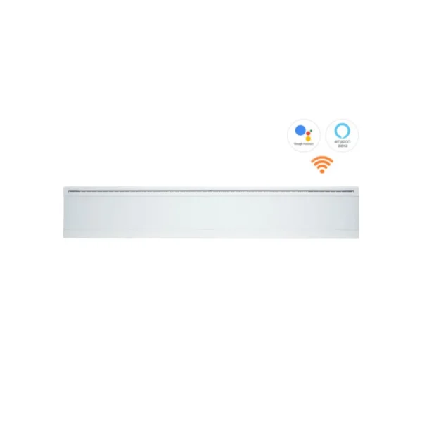 Radiateur électrique long ADAX Connecté en Verre trempé - Blanc - 1000 W - 1380x210x91mm - IVER L 1
