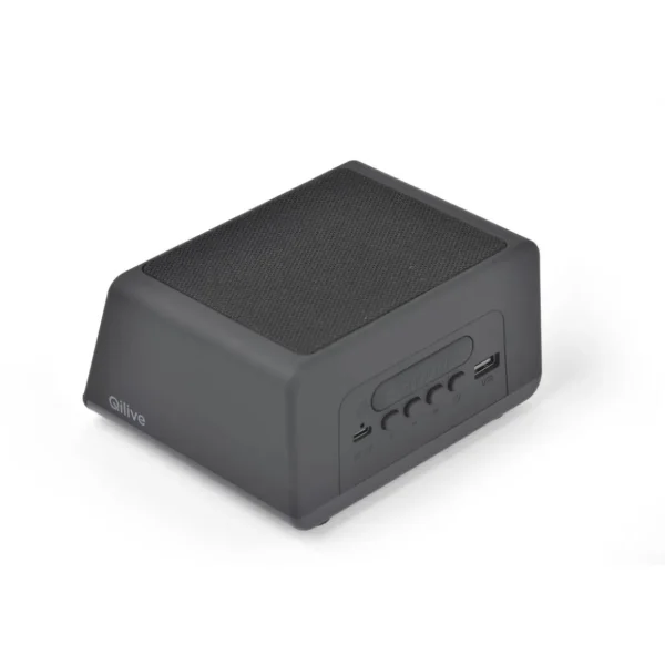 Radio réveil sans fils double alarme avec chargeur induction - Noir