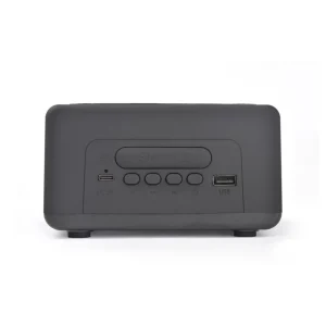 Radio réveil sans fils double alarme avec chargeur induction - Noir