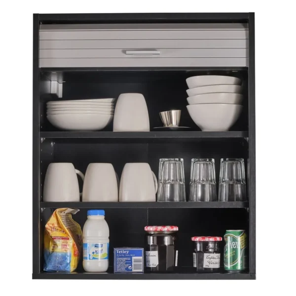 Rangement de cuisine à rideau coloris noir L60 cm - COOKING