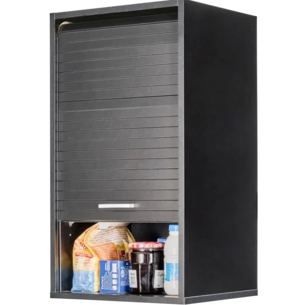 Rangement de cuisine à rideau coloris noir L40 cm - COOKING