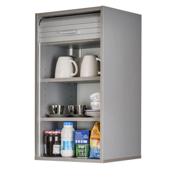 Rangement de cuisine à rideau coloris aluminium L40 cm - COOKING