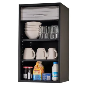 Rangement de cuisine à rideau coloris noir L40 cm - COOKING