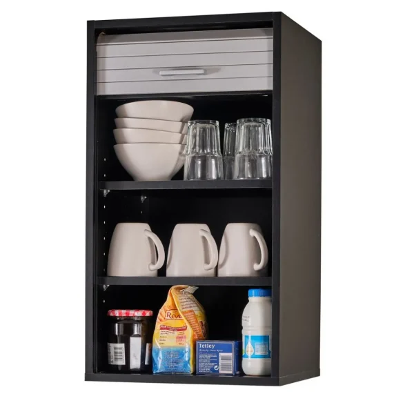 Rangement de cuisine à rideau coloris noir L40 cm - COOKING