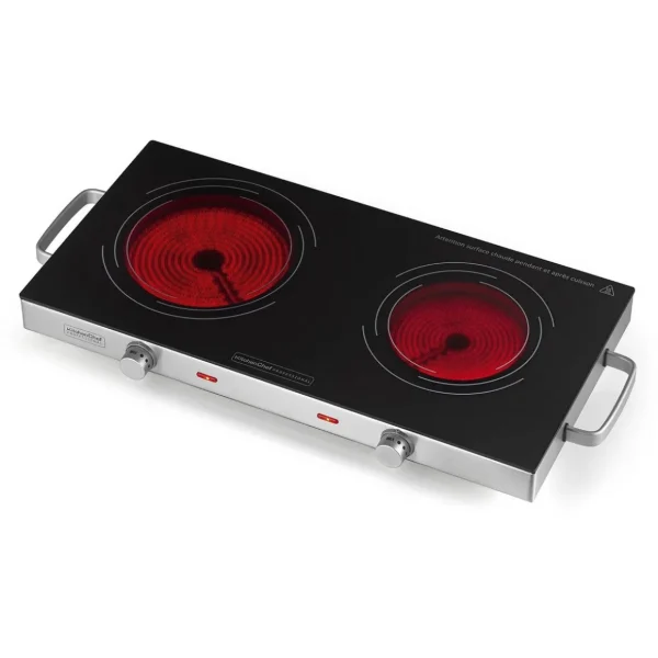 Réchaud vitroceramique 2 feux 2800w - kcppv2800