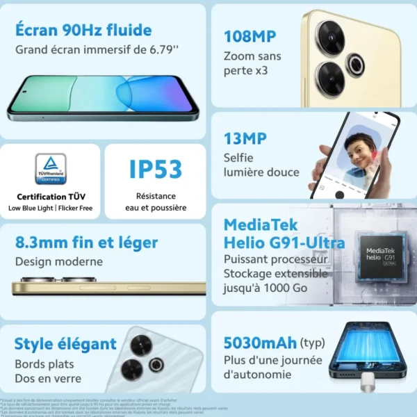 Redmi 13 4G 8/256Go - Bleu
