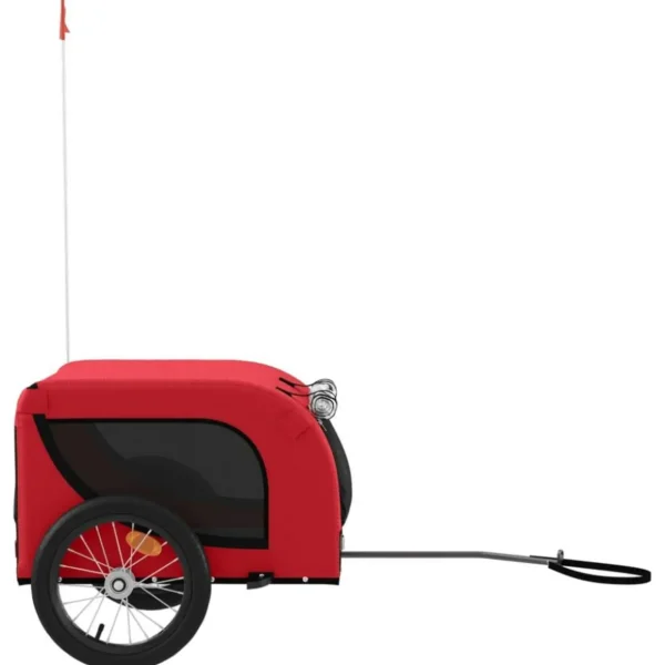 Remorque de velo pour animaux de compagnie rouge et noir
